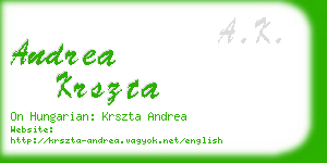 andrea krszta business card